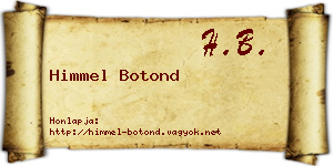 Himmel Botond névjegykártya